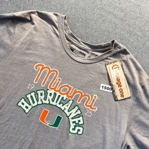 Image One Miami Hurricanes NCAA Gray Graphic T-Shirt XL NWT